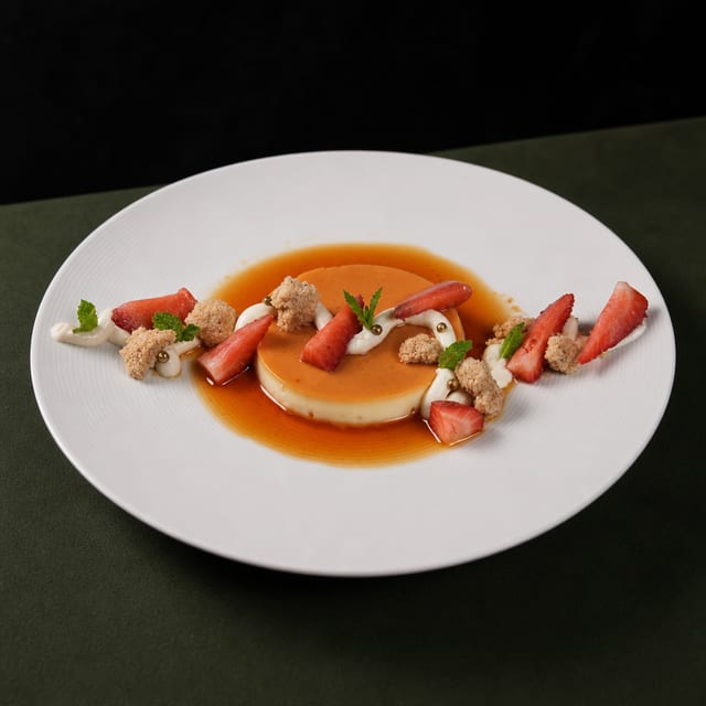 Maracuyá & Mango Flan.