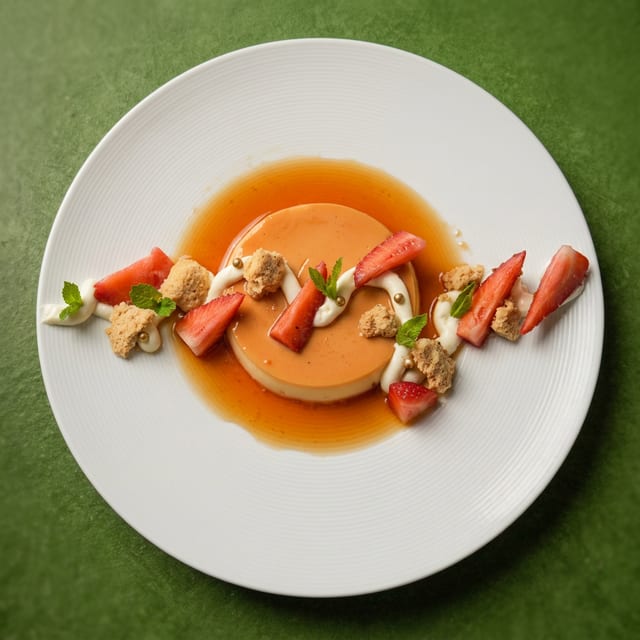 Maracuyá & Mango Flan.